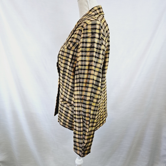 Free People We the Free Plaid Blazer X-small - Picture 6 of 11